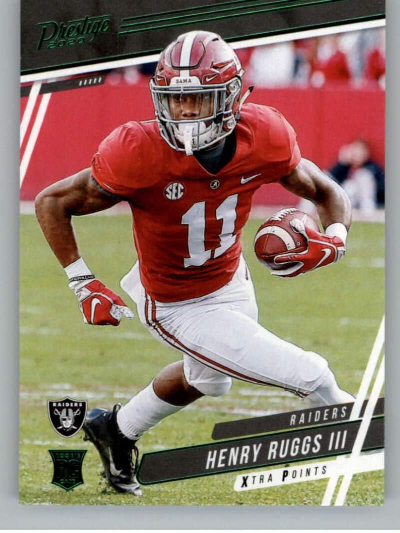 2020 Panini Prestige Xtra Points Green 241 Henry Ruggs III RC Rookie Card Las Vegas