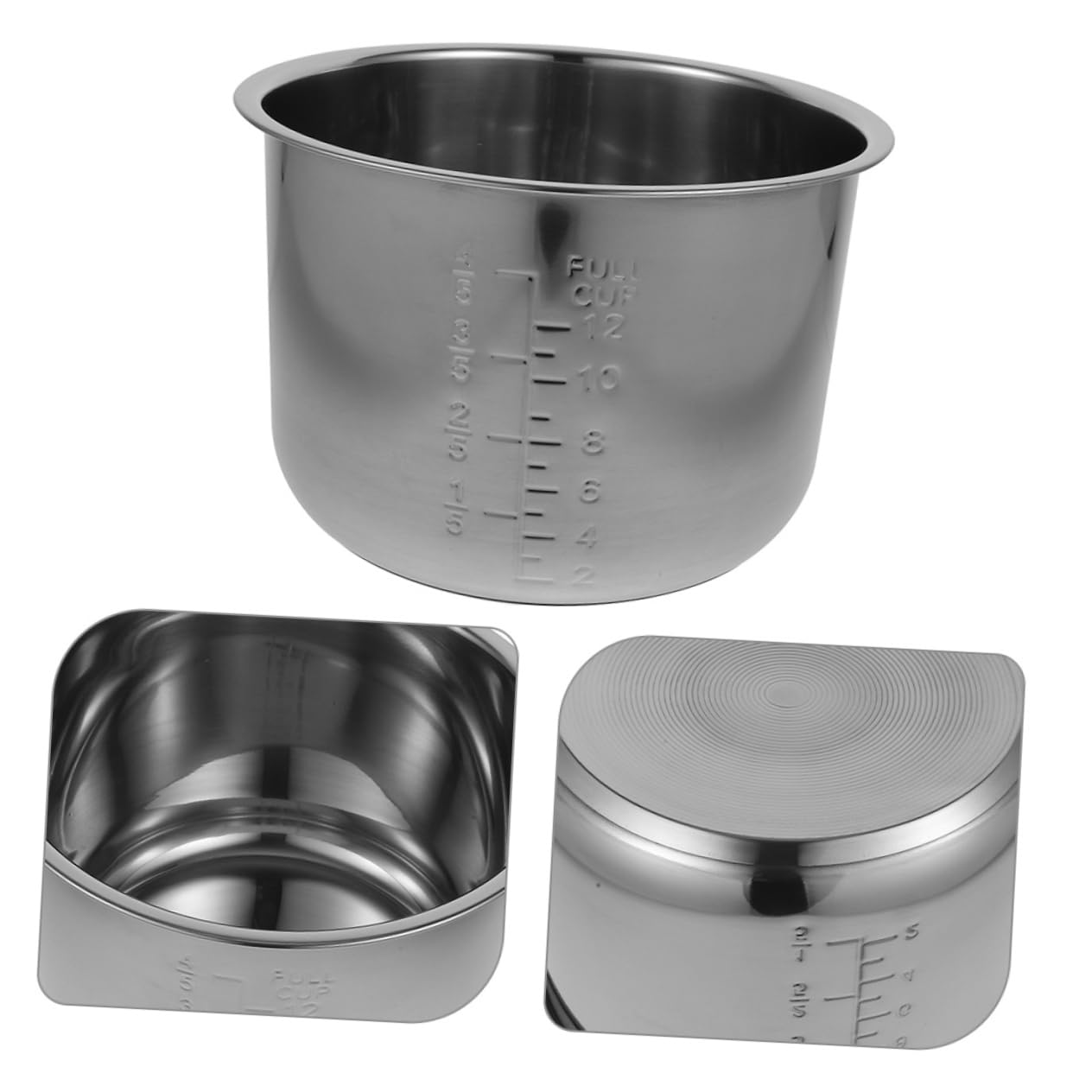 Generico Pentola Per Cuociriso Interna in Acciaio Inox 304 Ricambio Universale Antiaderente Con Fondo Spesso Capacità Grande 6 Litri Per Cucina Domestica Elettrica