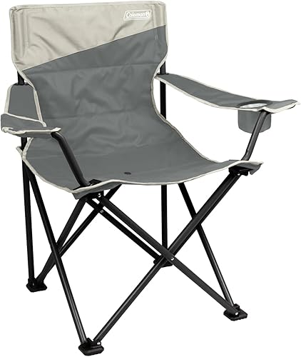 Coleman Big-N-Tall Camping Chair with Cup Holder & Side Pocket, Water-Resistant XL Outdoor Seat Supports up to 600 lbs, Great for Camping,