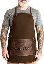 Avental Churrasqueiro Avental para Churrasco em Lona e Couro
