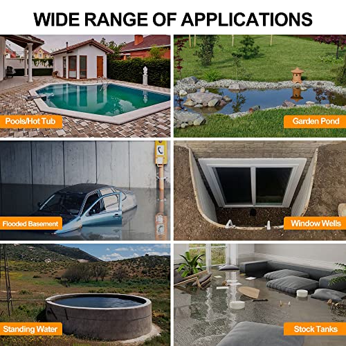 Image of Submersible Water Automatic Sump Pump 1HP Clean /Dirty Water Removal Pump 4000PGH With Float Switch Electric Portable Transfer Water Pump for Swimming Pool Garden Pond Basement Draining