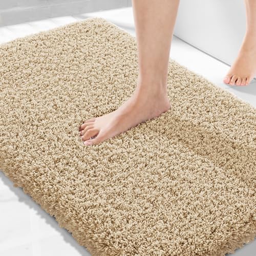 Yimobra Plush Thick and Soft Cut Pile Bathroom Mats, Super
