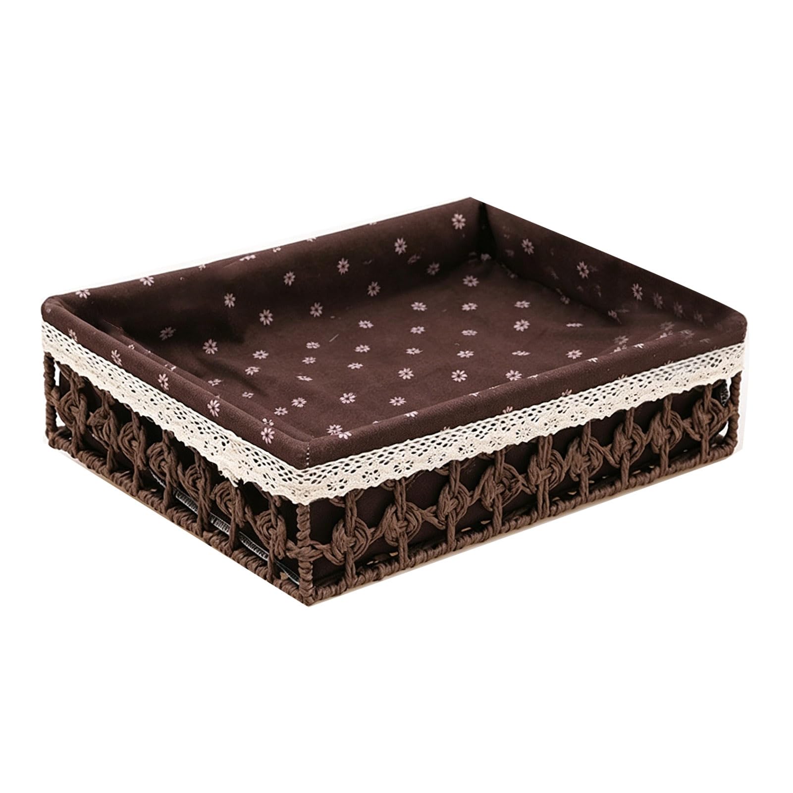 Storage Basket with Washable Liner, Durable Iron Frame Organizer