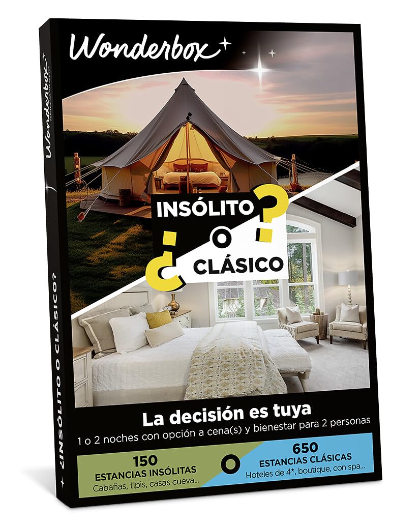 WONDERBOX Geschenkbox – ungewöhnlich oder klassisch – 800 ungewöhnliche oder Klassische Zimmer zur Auswahl zwischen Hotels bis 4 Sternen, Hütten, Landhäusern in der Natur, Hotels mit SPA