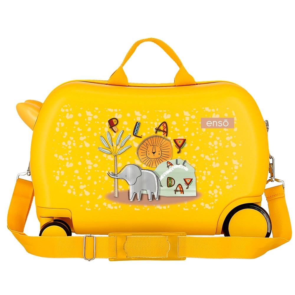 Enso Play All Day Maleta Infantil Amarillo 45x31x20 cms Rígido 1,8 kgs Cierre de combinación Lateral ABS 1,8 kgs 27,9L Equipaje de Mano