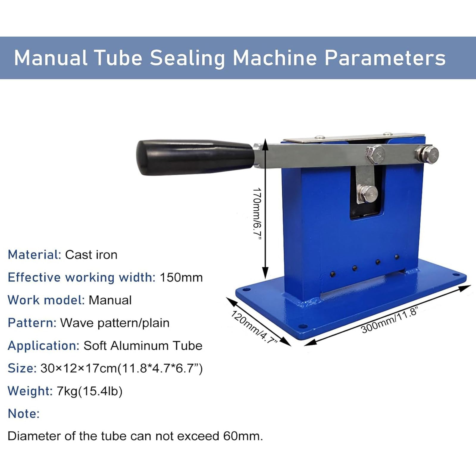 Tube Sealer for Aluminum Tube Toothpaste Cosmetic Cream Packing Manual Sealing Machine Sealer Ointment Tube Sealer with Number — view 7