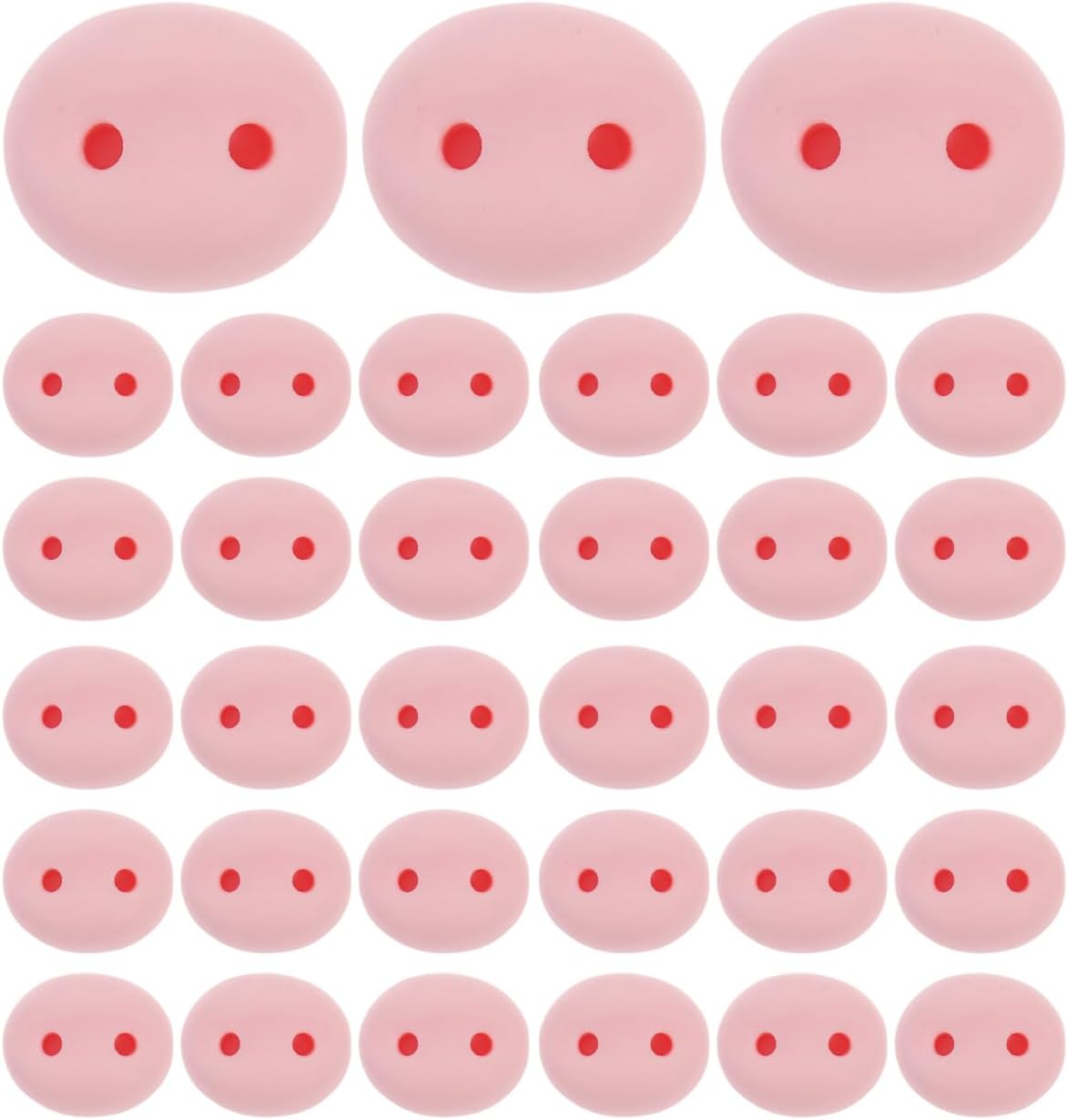Homoyoyo 50Pcs DIY Pig Nose Kit Cute Pink Pig Snout Noses DIY Resin Animal for Craft Doll Puppet Plush Bear Accessories for Crafts Handmade Crochet Projects Fun Props Easy to Use and Attach