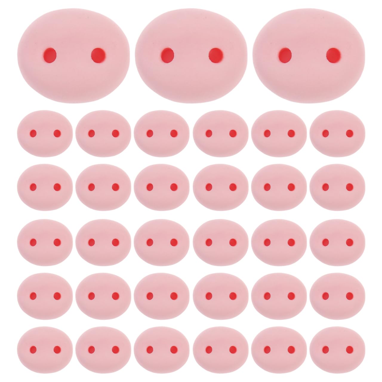 Homoyoyo 50Pcs DIY Pig Nose Kit Cute Pink Pig Snout Noses DIY Resin Animal for Craft Doll Puppet Plush Bear Accessories for Crafts Handmade Crochet Projects Fun Props Easy to Use and Attach