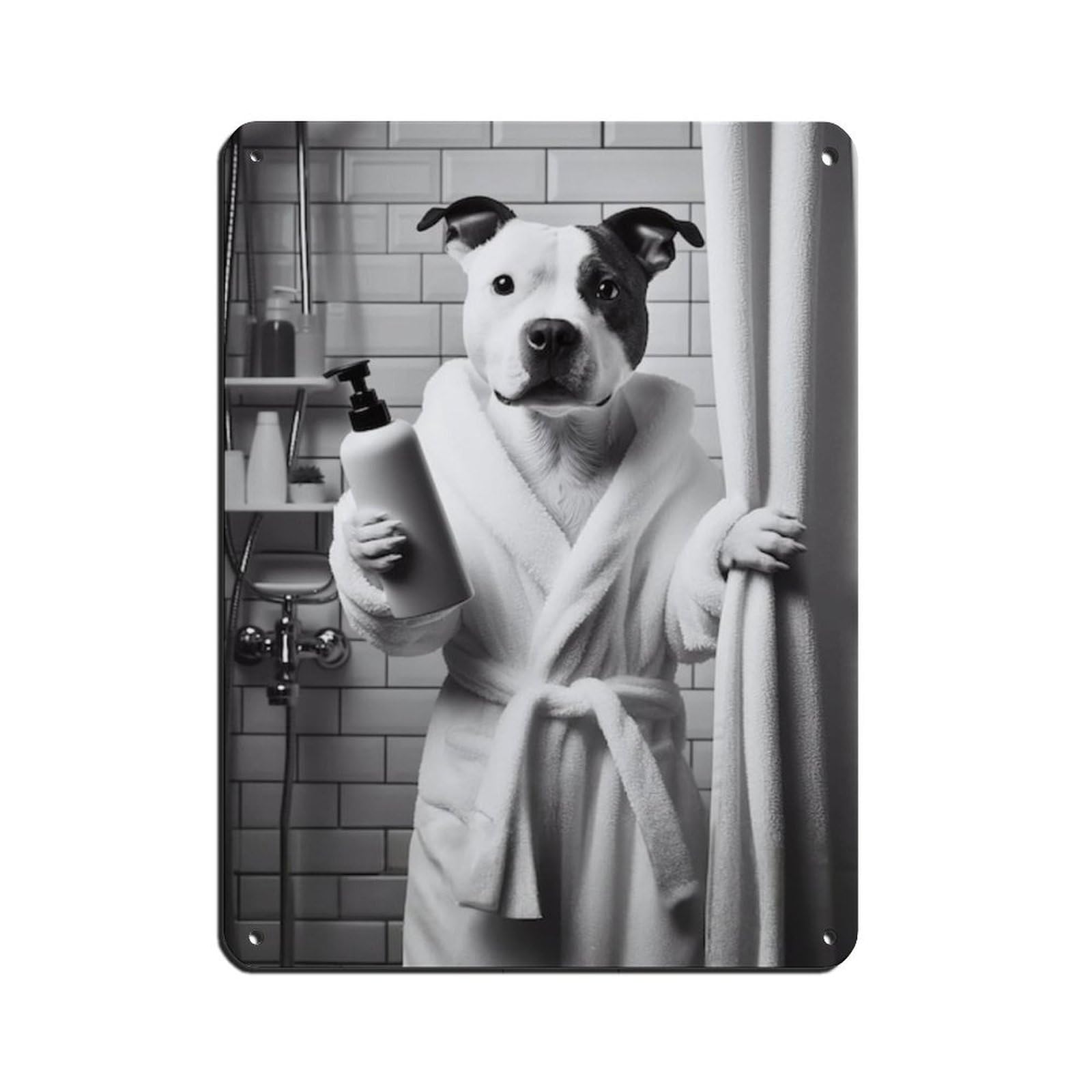 Staffordshire Bull Terrier Poster Retro Poster Metal Tin Sign Chic Art Retro Iron Painting Bar People Cave Cafe Family Garage Poster Wall Decoration 12x16inch(30x40cm)