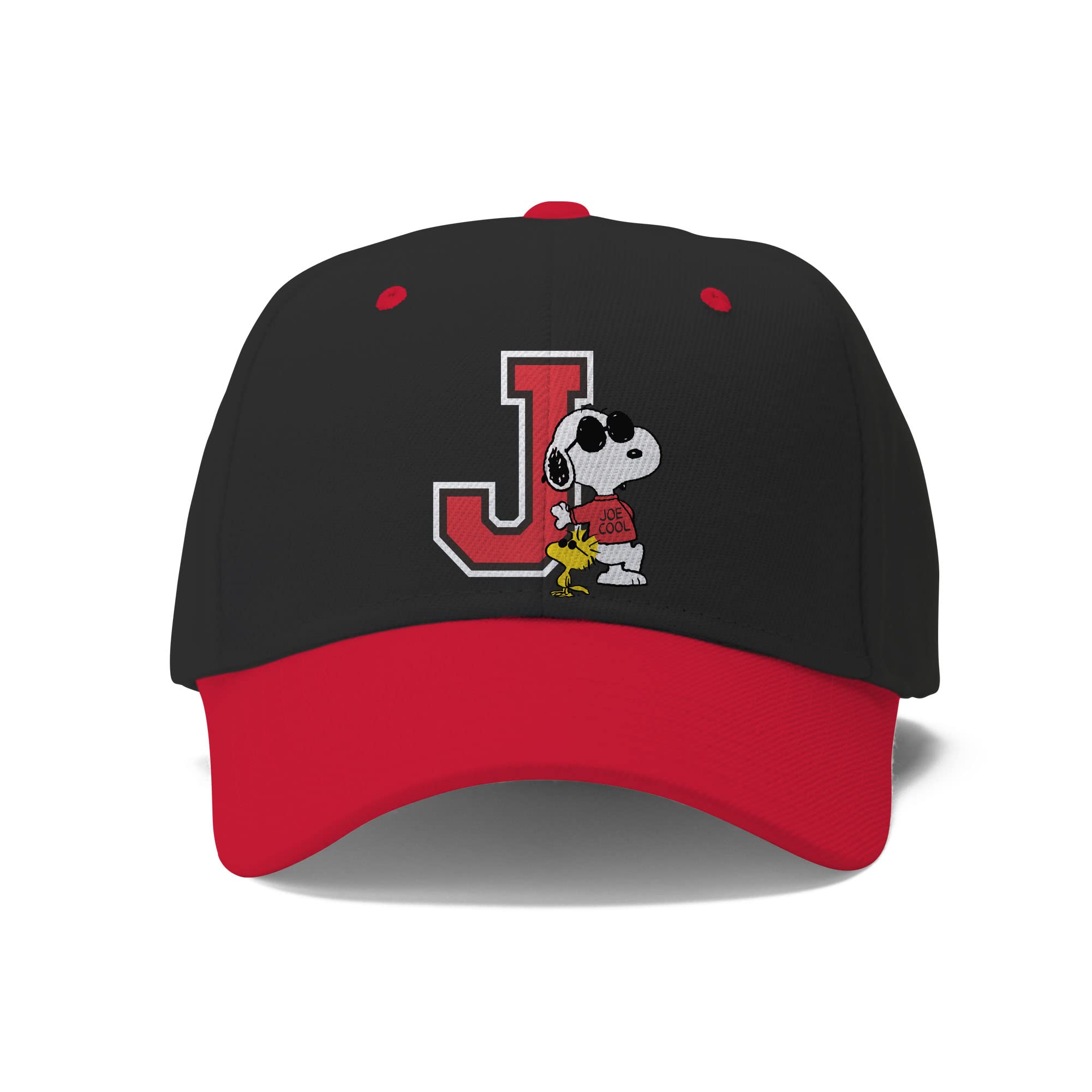 BRIEF INSANITY Snoopy Baseball Cap - Custom Fitted Cartoon Themed Snap Back Hat | Unisex Adult Trucker Cap