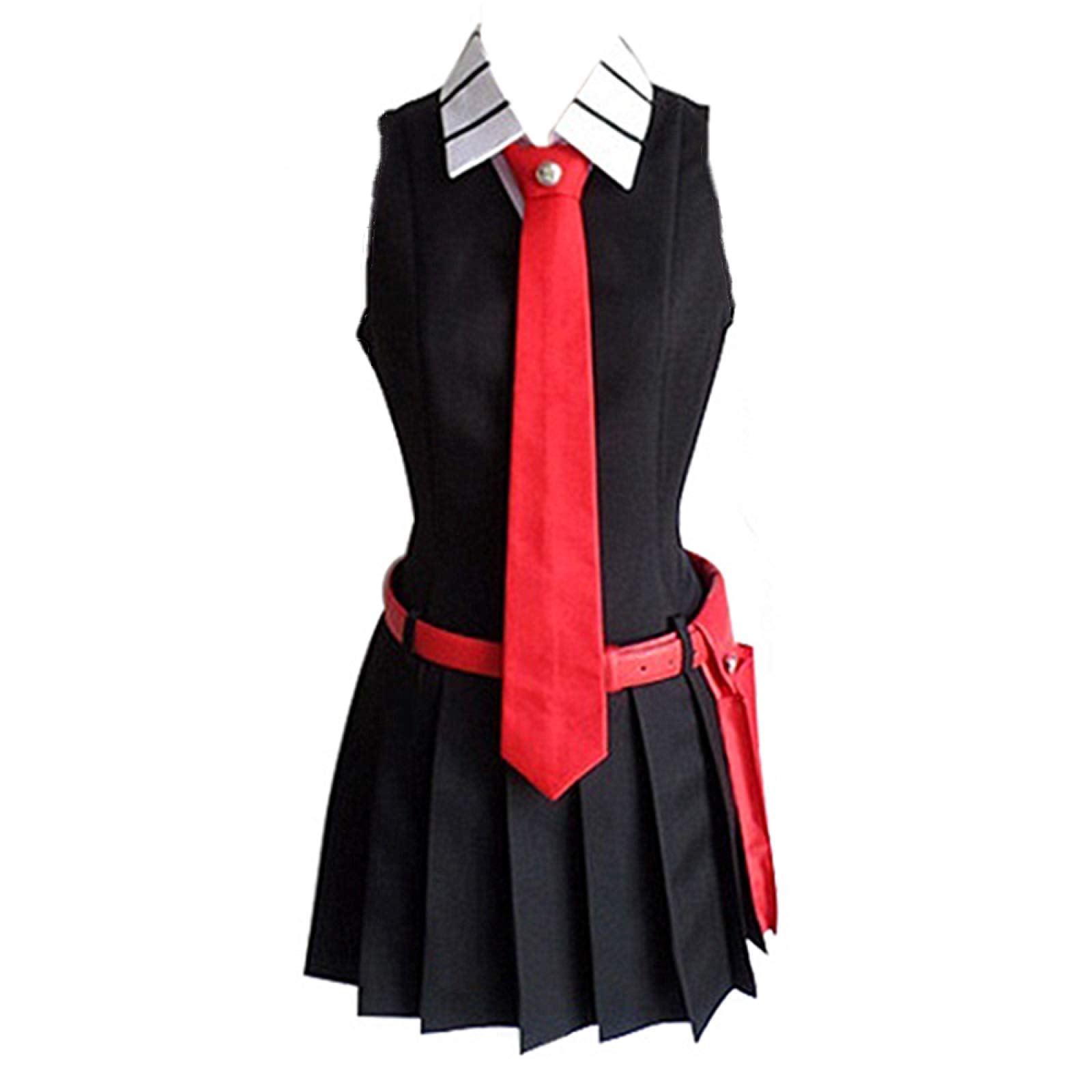 Charous Women's Black Anime Akame Ga Kill Cosplay Costume,Dress Without Sleeve Used For Halloween Christmas Carnival Theme Party Cosplay