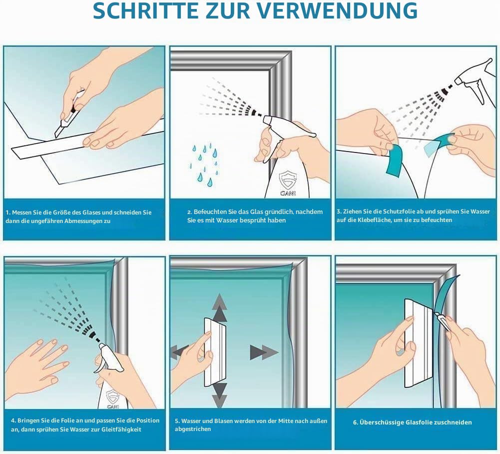 Spiegelfolie Fenster Sichtschutz 90x400, UV Folie Fenster, Sonnenschutzfolie Fenster innen, Sichtschutzfolie Fenster, Fensterfolie Sonnenschutz mit Messer für Wohnzimmer, Schlafzimmer, Büro