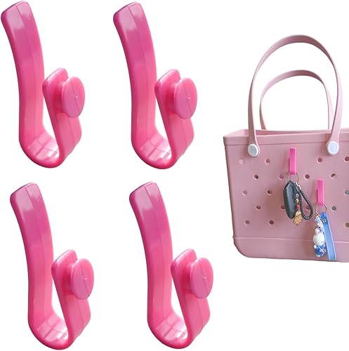 Miniatura 10 de Accesorios de 4 ganchos compatibles con bolsa Bogg, llavero para bolsa de playa con agujeros (verde, 3 piezas)