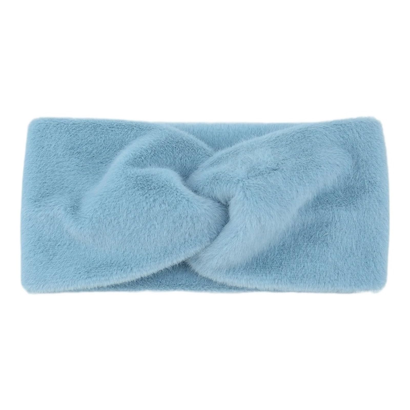 Stirnband 2 Stück Stirnbänder Gestricktes Stirnband Festes elastisches Twist-Haarband Haarschmuck Warmes Haarband Haarbänder Stirnbänder Winter Stirnband(SKY BLUE)