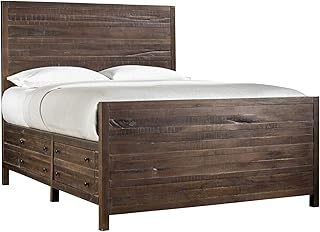 Townsend 5 PC Cal King Storage Bedroom Set w 2 Nightstand in Java