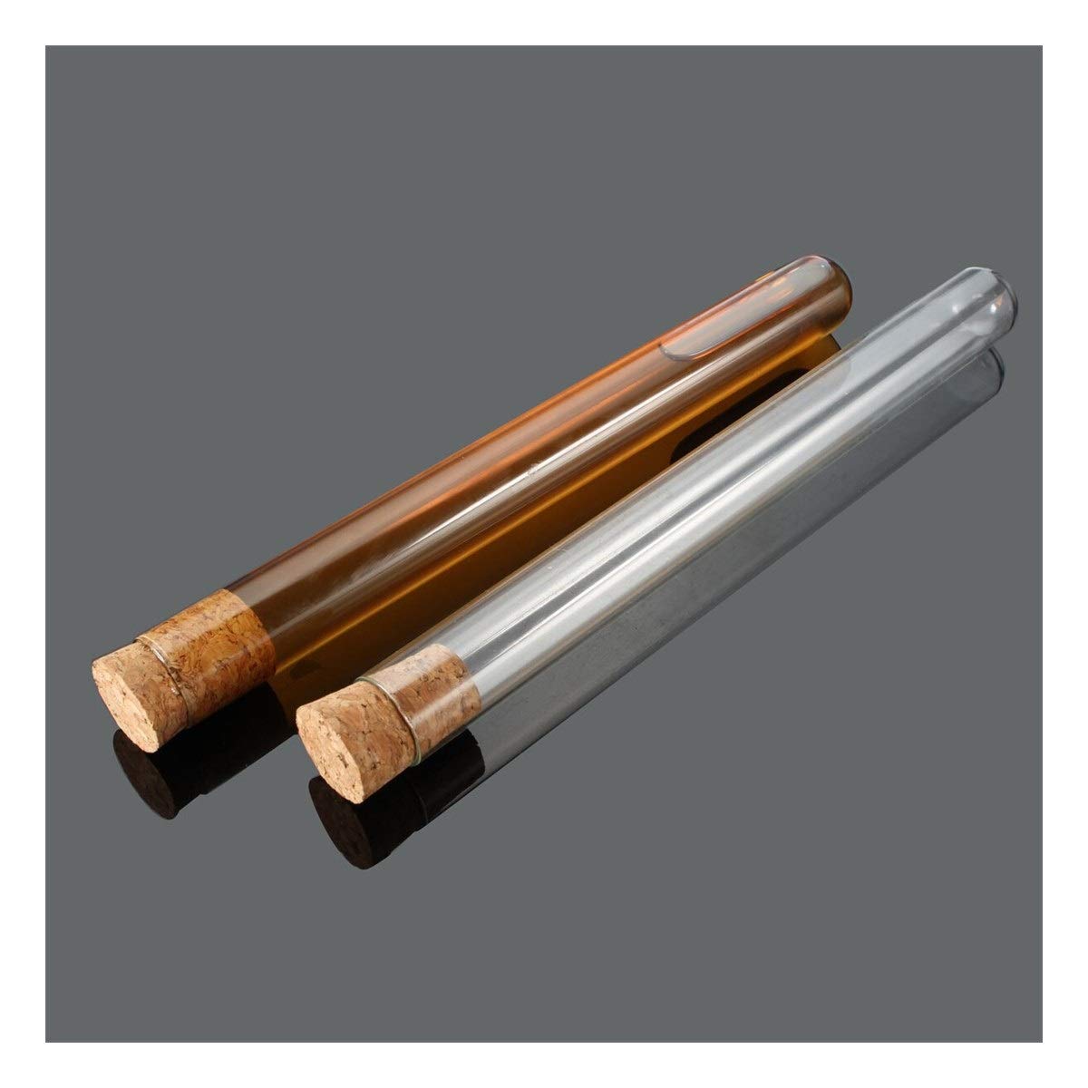 BATLAM kleine Reagenzgläser, 10 Stück/Set Laborglas-Reagenzgläser, 20 x 200 mm, mit Korkstopfen, Labor, Labor, Schule, pädagogisches Schreibwaren, einfach zu bedienen