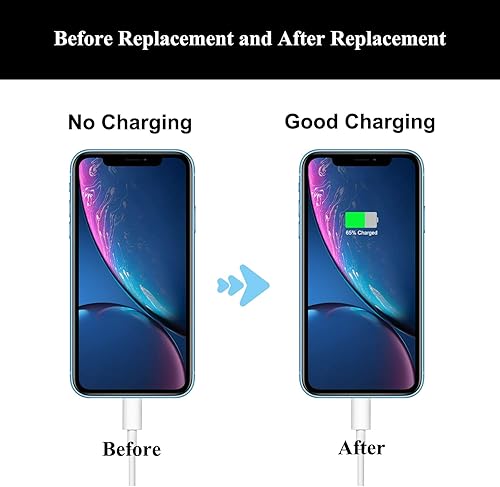 Miniatura 2 de Reemplazo del puerto de carga para iPhone XR, conector de base y montaje de micrófono con herramientas de reparación para iPhone XR de 6.1 pulgadas,