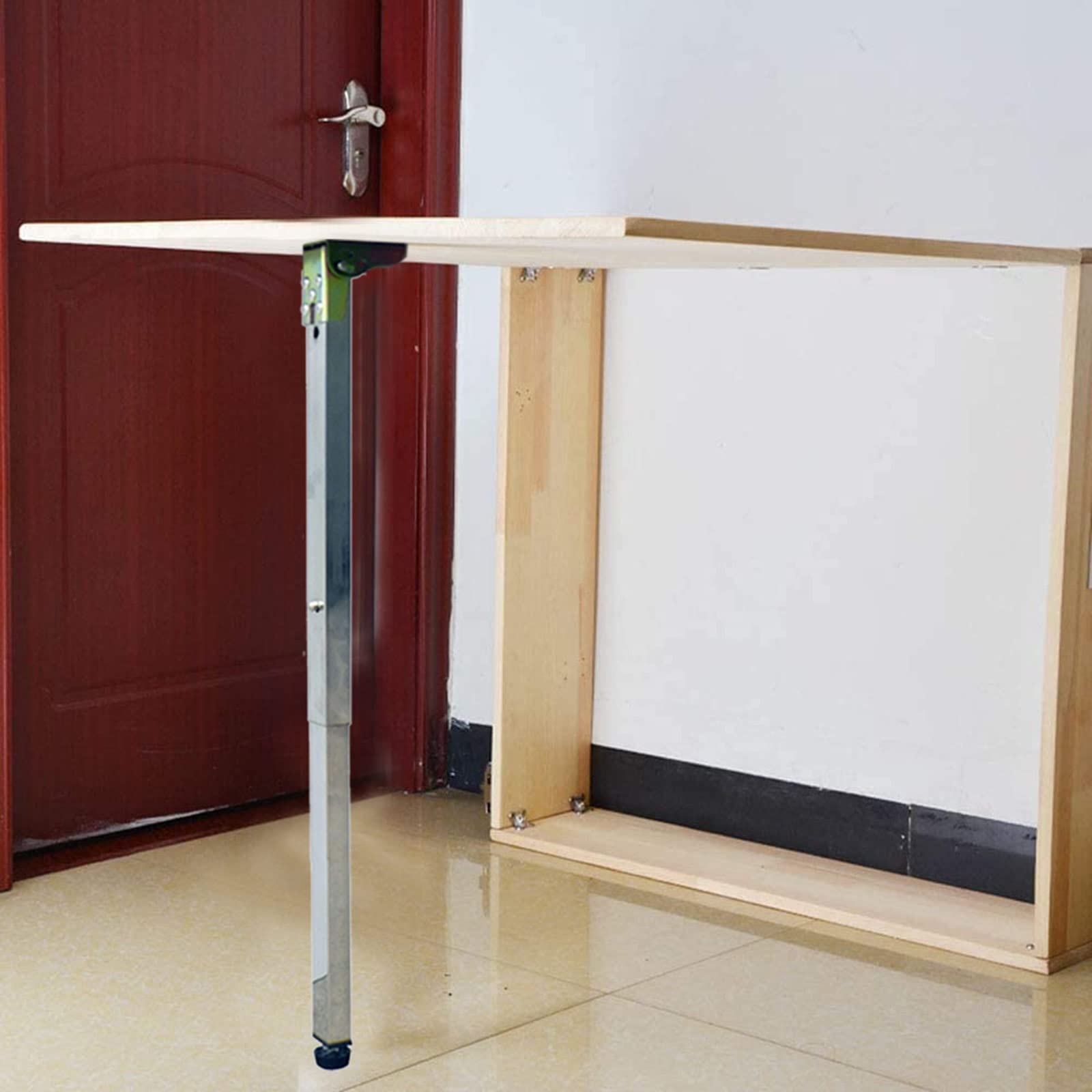 Metall Tischbeine Klappbares Tischbein Verstellbare Möbel Teleskop Tischbeine aus Edelstahl Camper-Tischsockelbein Teleskop-Stützstange, 1 STK(Size:140cm/55.1")
