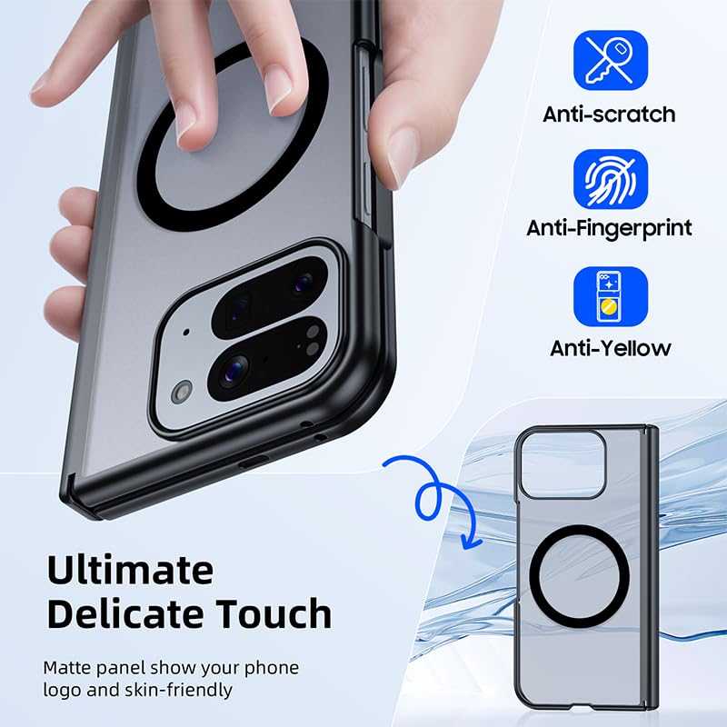 Étui magnétique Google Pixel 10 Pro Fold transparent et ultra fin avec protection complète - 3