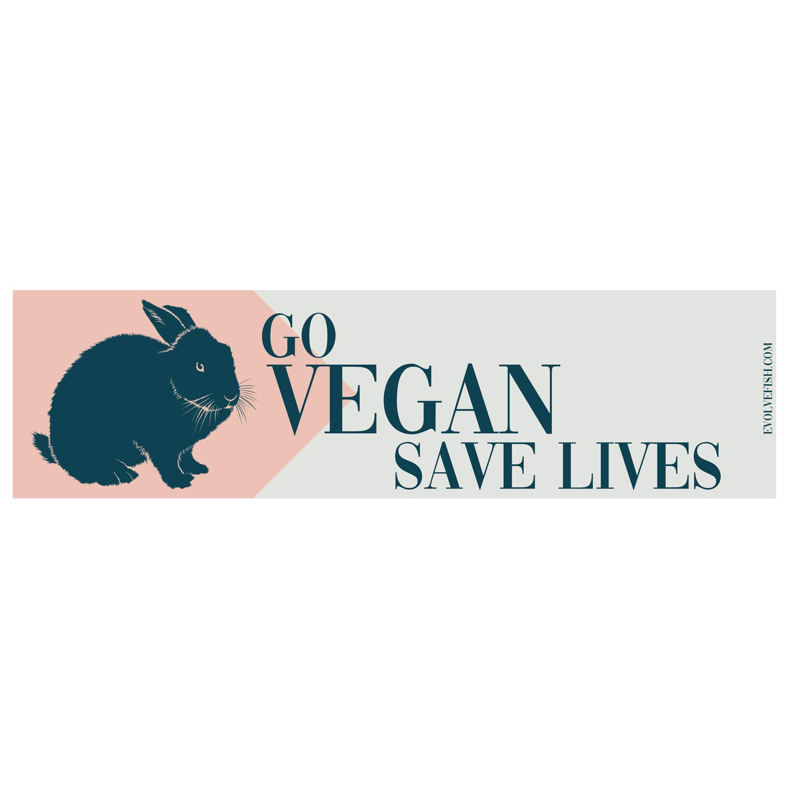 Sticker Go Vegan Save Lives résistant aux UV pour pare-chocs auto