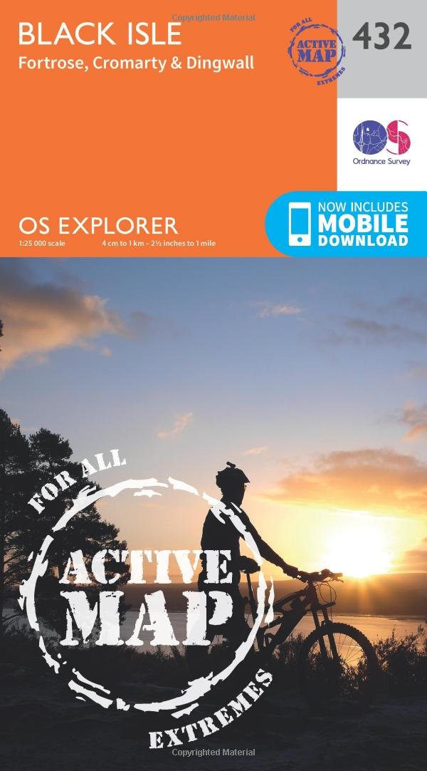 Ordnance Survey Explorer Active 432 Black Isle Map With Digital Version Orange
