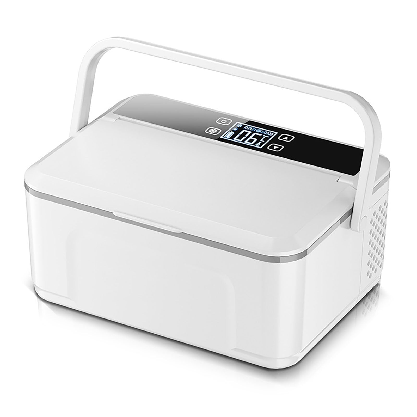 Frigo Portatile Da Viaggio Con Display LED, Frigo Portatile Elettrico, Doppia Batteria a Doppio Strato a Doppio Strato Con Funzioni Caldo E Freddo 0-18 ℃, USB E Alimentazione Per Auto, Per Viaggi