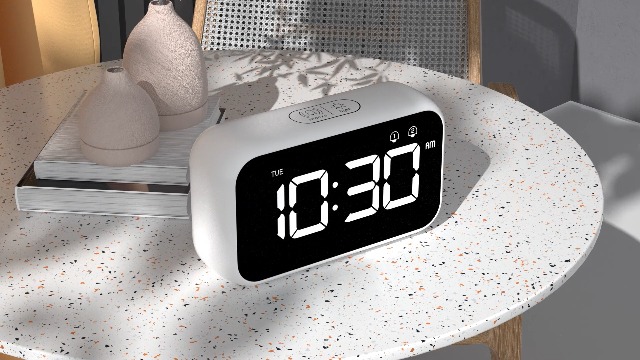 HOVILLA Reveil, Réveil Nuérique avec Grand écran LED,0-100