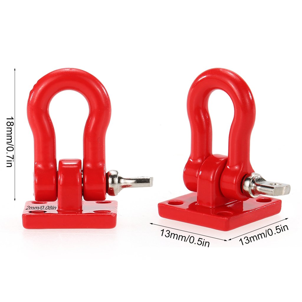 RC Crawler 1/10 Cilindro de Combustible Kit de Herramientas de Gato con Cadena de Gancho de Remolque para Axial SCX10 CC01 - Rojo
