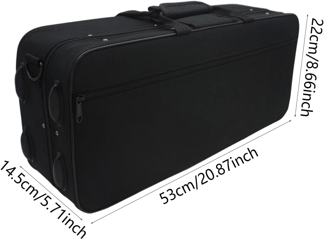 Trumpet Carrying Case Gig Bag, 53cm (20.9 inch) Oxford Cloth Padded Storage with Shoulder Strap & Handle
