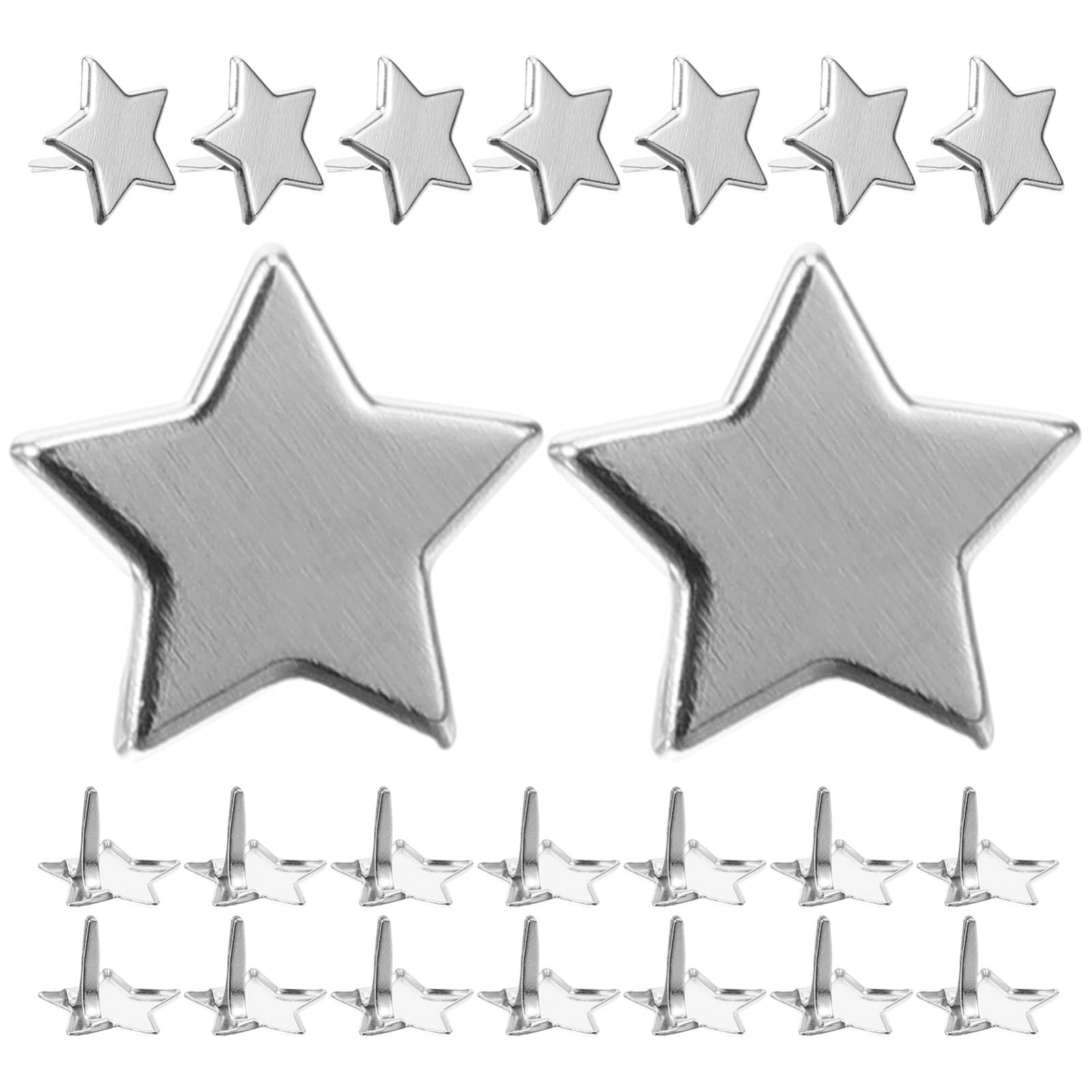 Tofficu 100pcs Mini Craft Brads Silver Extra Long Brads Fasteners for Handicrafts and Paper Crafts
