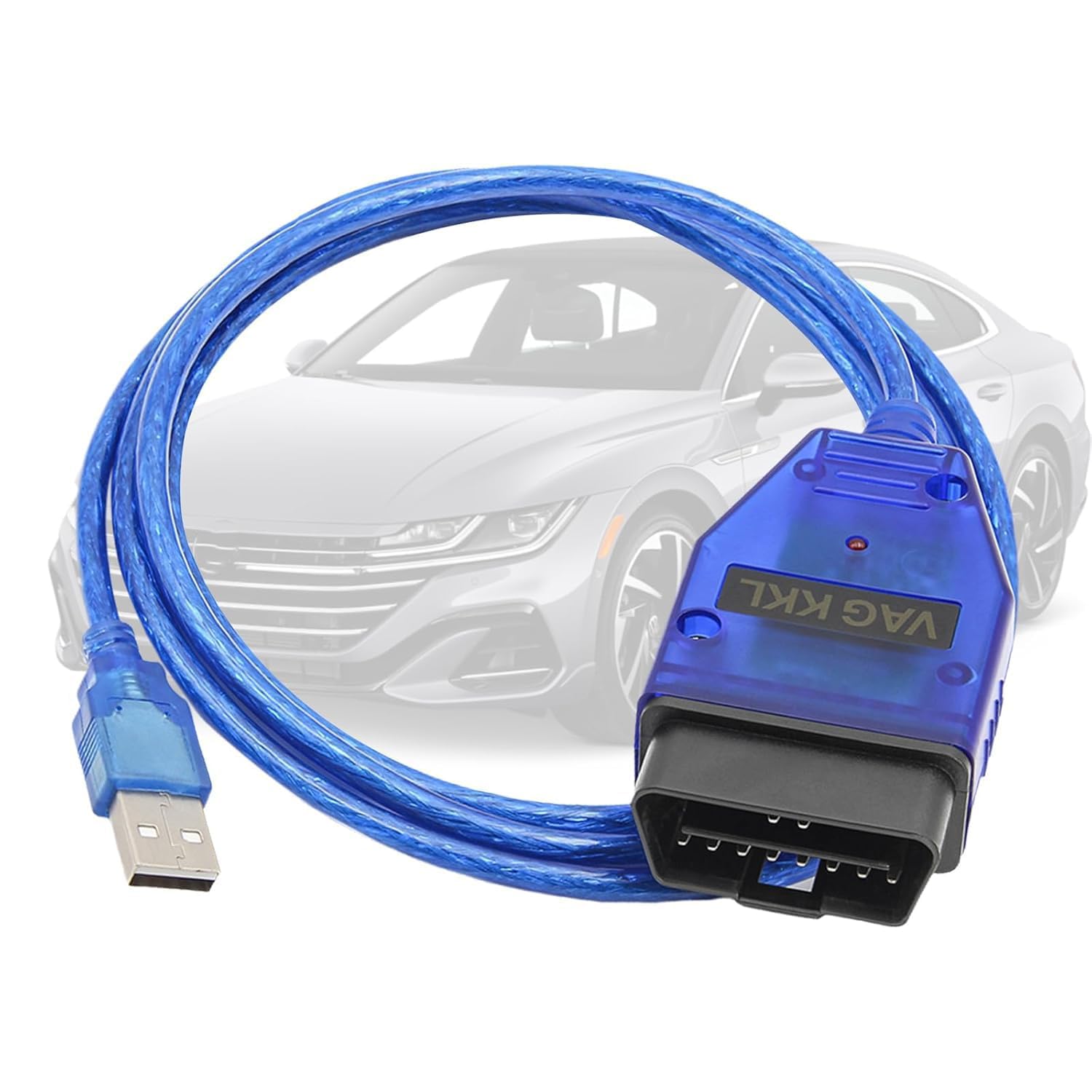 Azonee Vag Kkl 409.1 USB Cable, Car Ecu Scan Tool Obd2 to USB Cable, For 1996 and Later for Vw/Audi/Seat