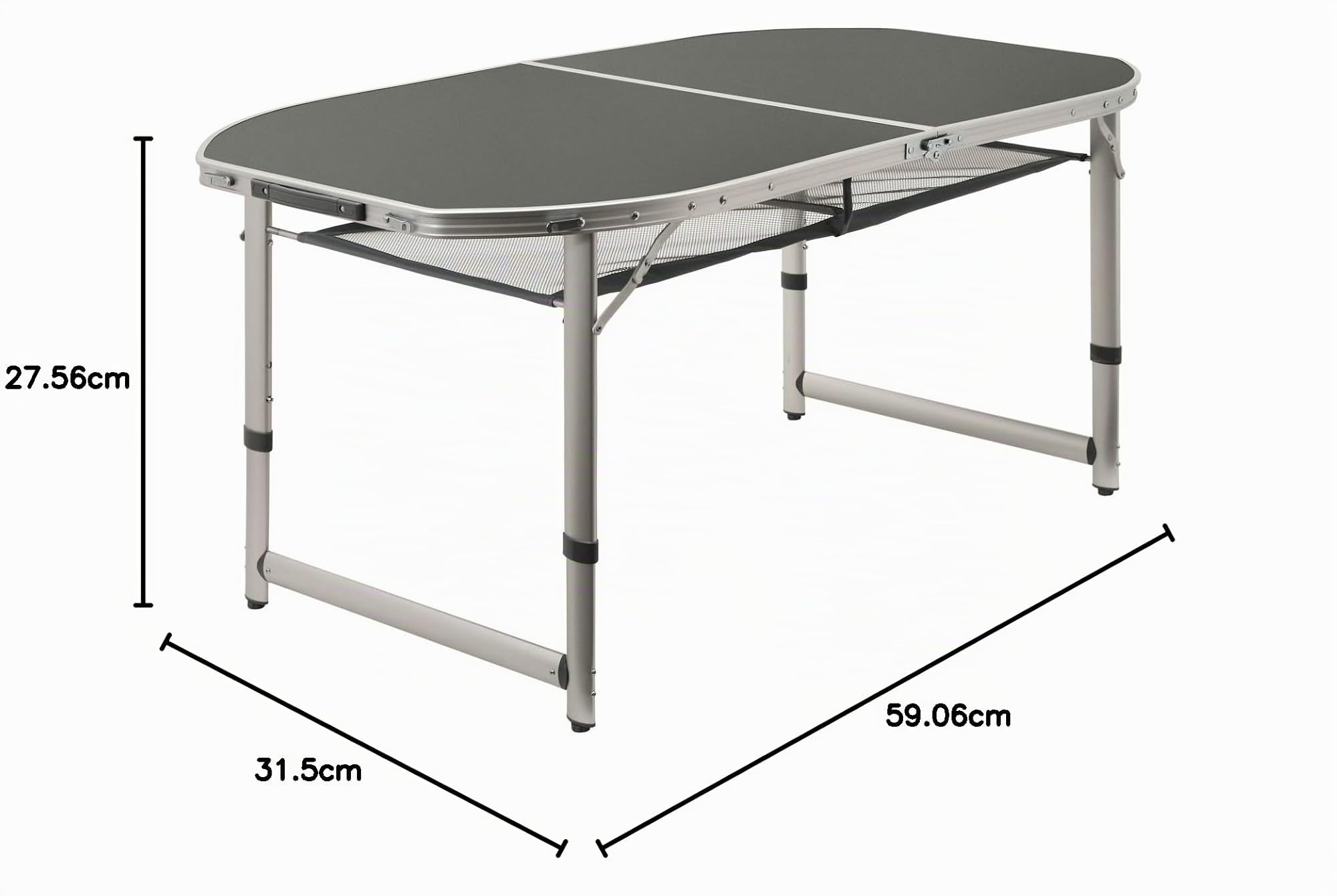 CampFeuer Table de Camping en Aluminium pour 6 Personnes | 150 x 80 cm | Pliable et à Hauteur Réglable | Pour Jardins et Terrasses