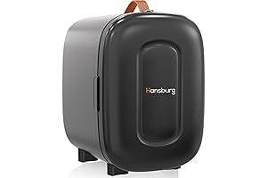 Hansburg Mini Fridge 4 Liter Portable Small Refrigerator - Electric Coolers and...