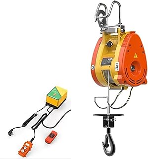 Boat Trailer Winch Electric Hoist,1300W Ultra-High Efficiency Miniature Electric Hoist 19M/min Crane Cable Winch Household Portable Suspended Small Hoist Hoist for Towing Pulling Boat Trailer Truck