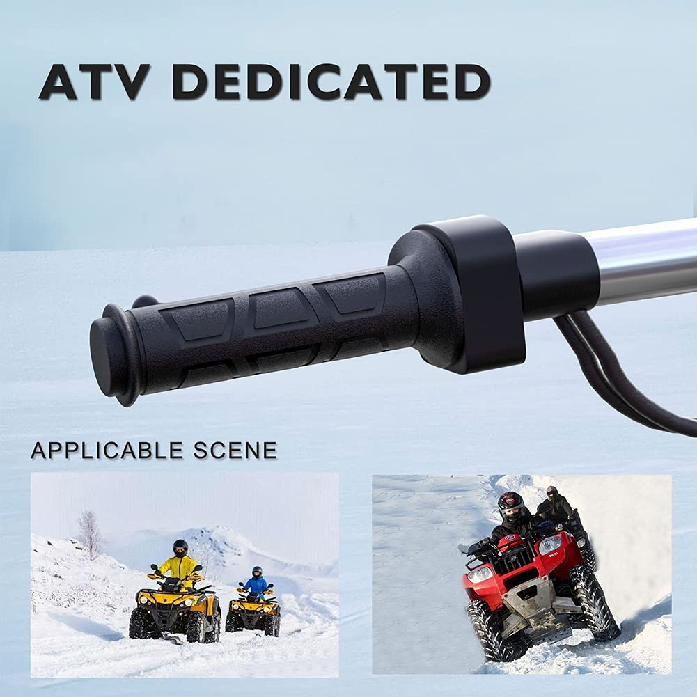 Empuñaduras de motocicleta con calefacción eléctrica para manillar ATV de 22 mm de diámetro, empuñaduras de manillar con termostato inteligente uniVe/r*sal, color negro