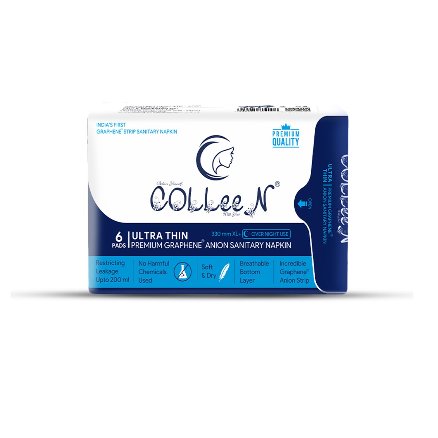 COLEEN Premium Sanitary Napkins Graphene Anion Sanitary Napkins 330 mm -6 Numbers (B07JGGLW19) Amazon Price History, Amazon Price Tracker