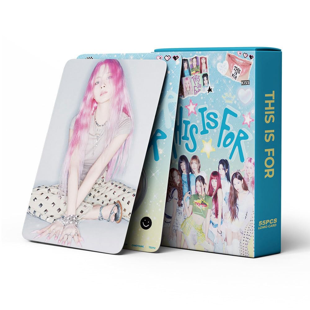 Tw Photocards 2025 - Tarjetas Lomo, colección de tarjetas Tw para fans (55 unidades, azul)