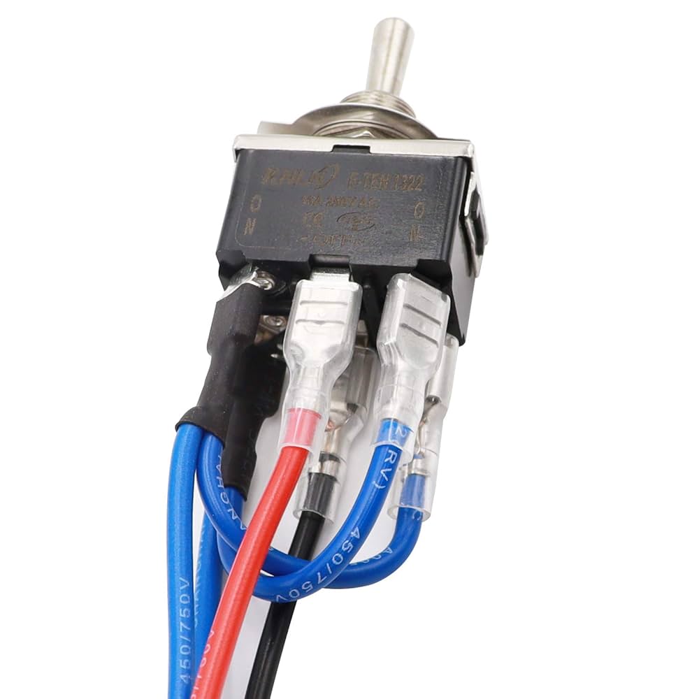 mxuteuk 2 Pcs Latching Toggle Switch 3 Position 6 Pin