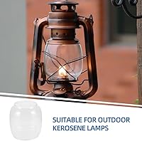 Vista 9 de Cabilock Pantalla de cristal de repuesto para lámparas de queroseno, lámpara de globo, estilo vintage, mejora la estética de la iluminación al aire
