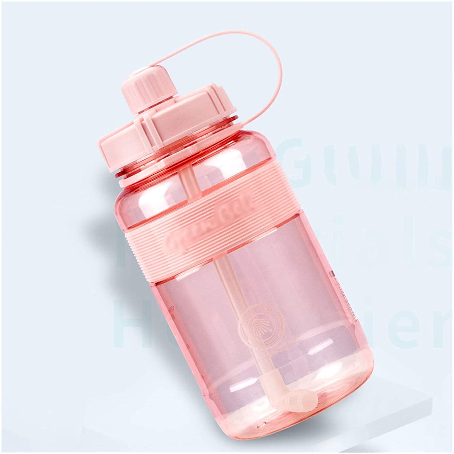 Bottiglia Acqua Bottiglia Bottiglia di acqua motivazionale portatile, con bottiglia da bere paglia, tempo segnato acqua brocca Ideale for la corsa in bicicletta escursionistica palestra Borracce Borra