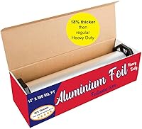 Foilman Heavy Duty Aluminum Foil Roll 12" x 300 sq ft - Extra Thick Cutter Box, Food Safe for Grilling Baking Roasting Freezer