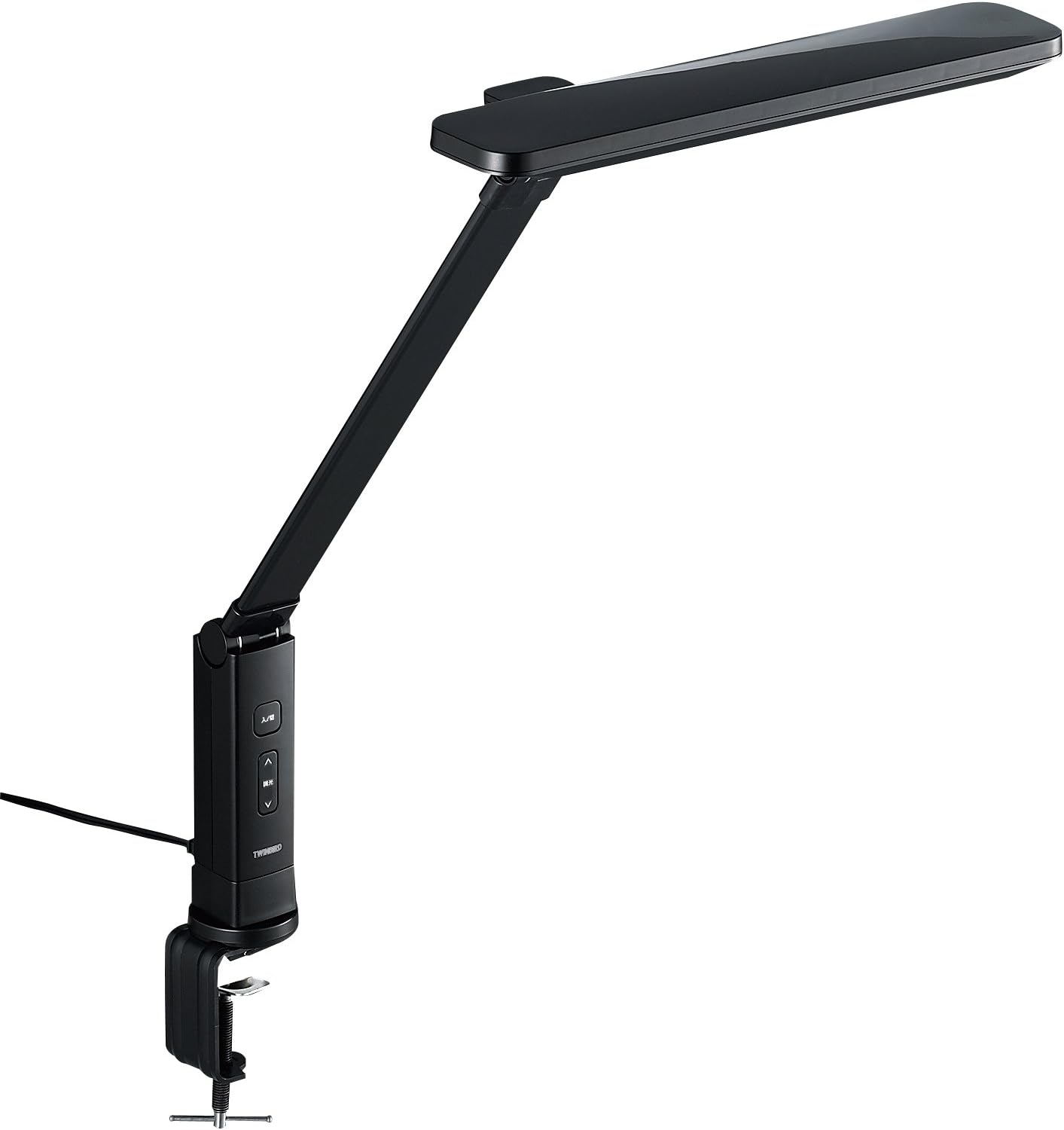 TWINBIRD LED clamp desk light (AA type or equivalent) Black