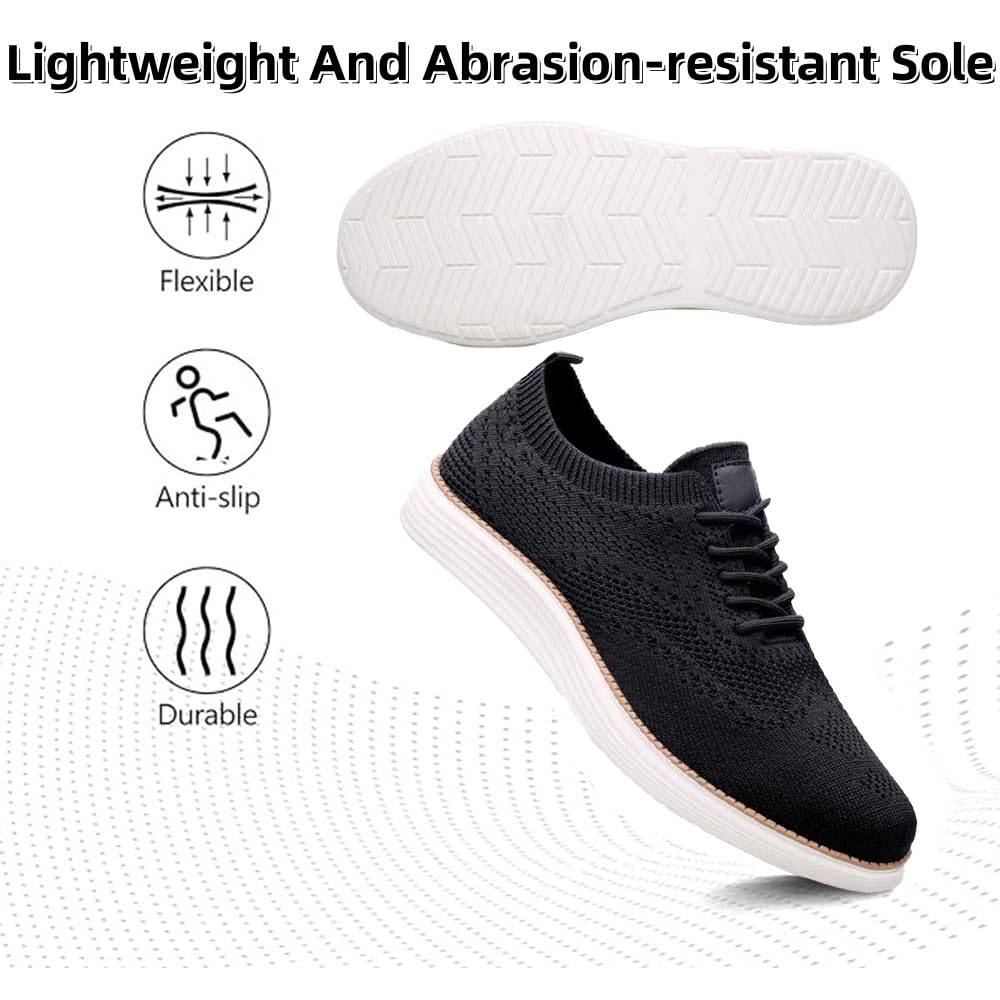 Hombres Casual Vestido Zapatillas Cómodas Oxfords Negocios Malla Caminar Mocasines Moda Ligero Transpirable Suela Blanda