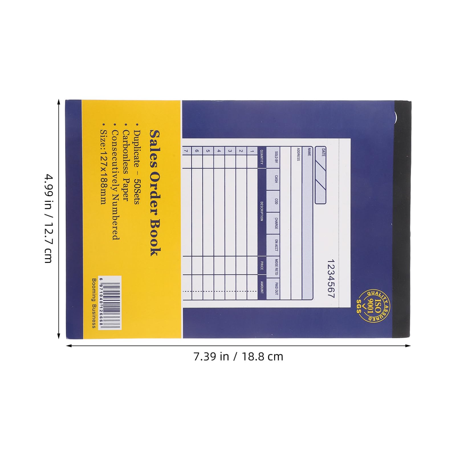 5 Piezas Libro de Facturas para Pequeñas Empresas Partes con Copia Automática Registro de Pedidos y Recibos para Gestión Financiera y Seguimiento de Órdenes