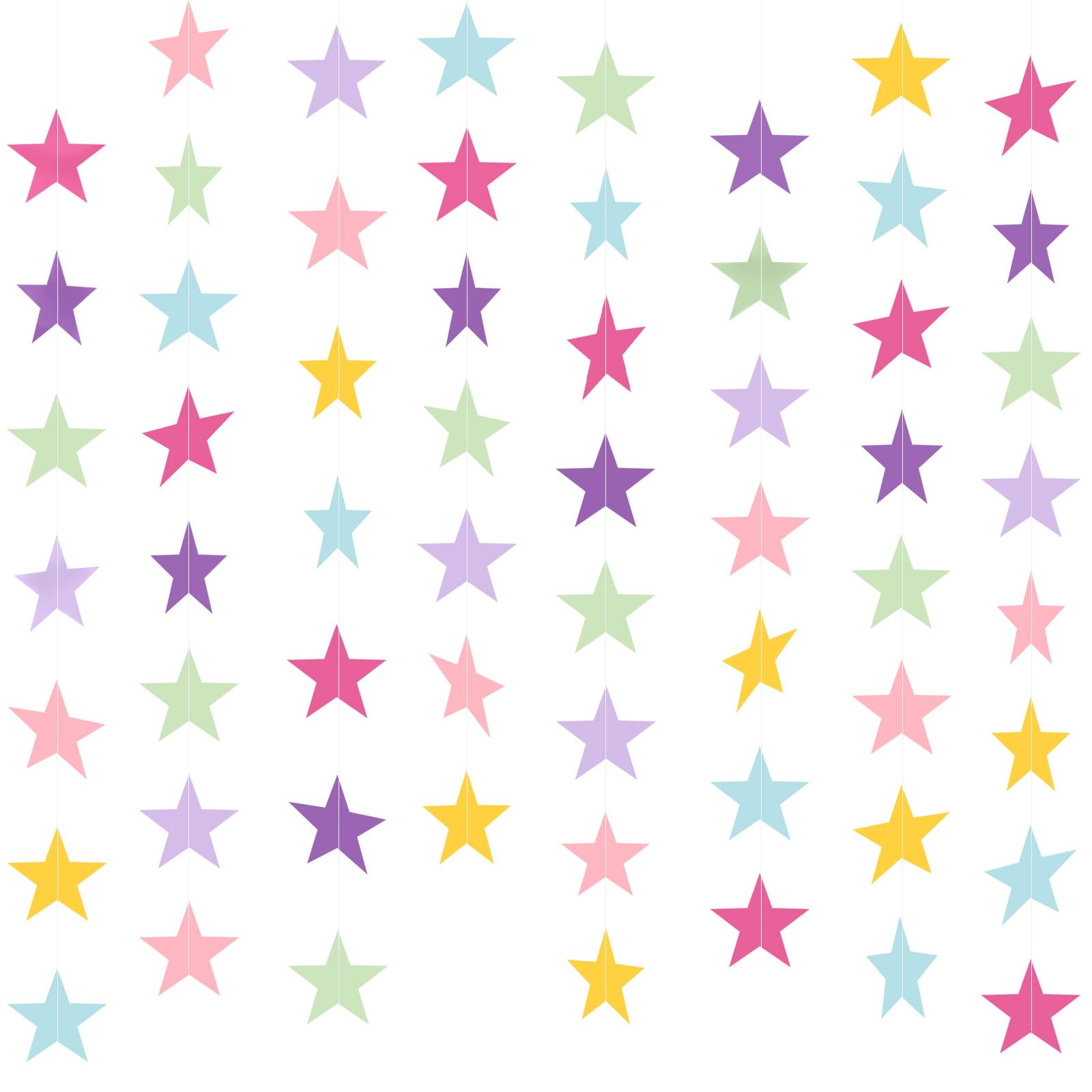 NACHLYNN 5 Pcs Star Garland 65 Ft for Birthday Party (5, Multicolor) — image 1