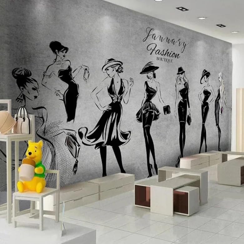 Peinture murale de fond 3D grand format 200x140 et papier peint mural magasin