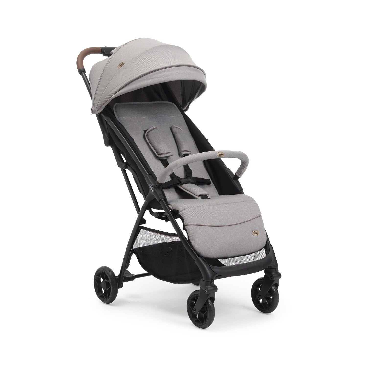 Chicco Glee Kinderwagen Leicht, Automatisches Zusammenklappen, Breiter Sitz, Verstellbare Rückenlehne, Bis 22 kg, Beige