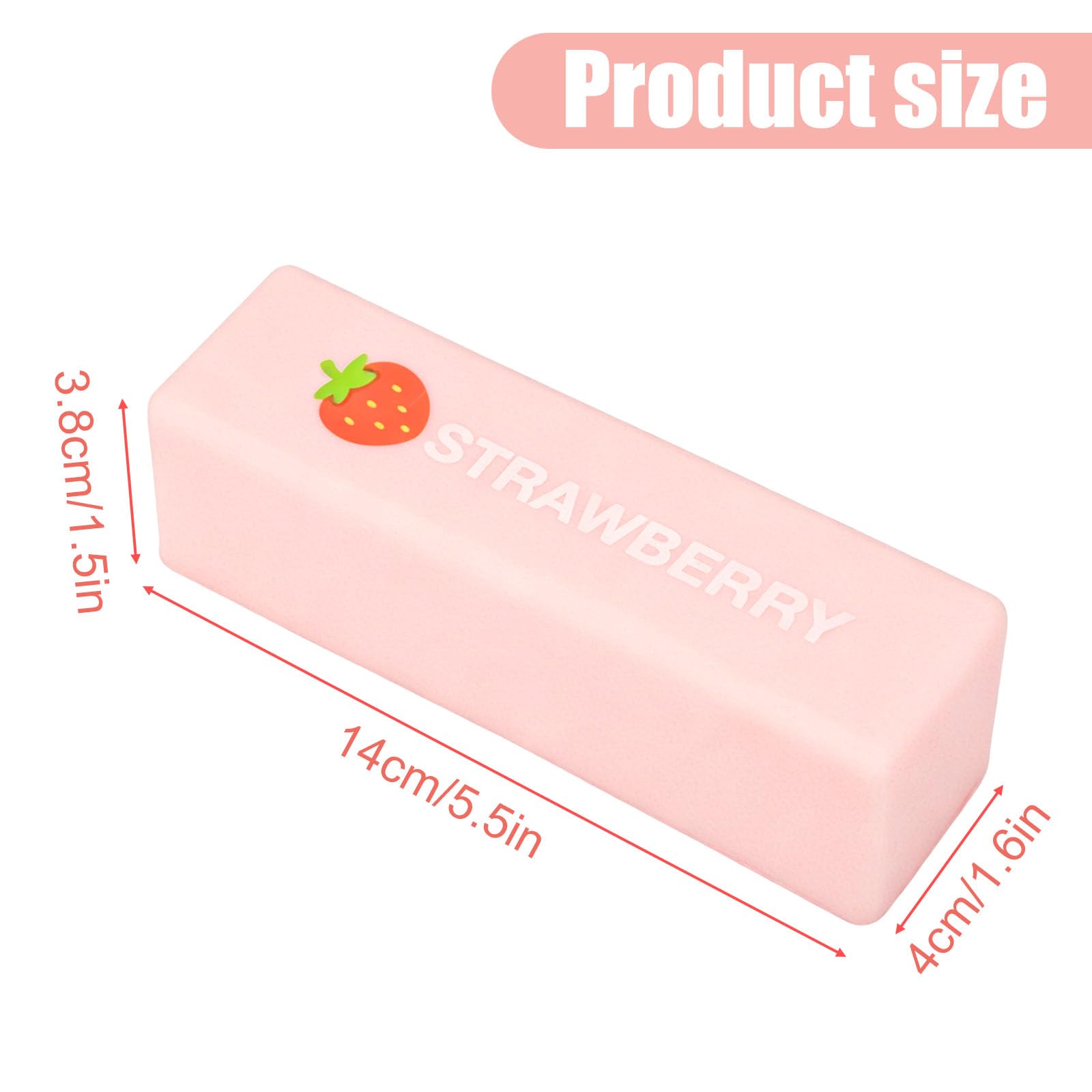 Lyreh Giocattolo Burro da Spremere, Materiale PU Giocattolo Alimentare a Forma di Fragola a Lenta Risalita da Spremere Ideale per Casa Ufficio Scuola o Come Bomboniera Feste (Rosa)