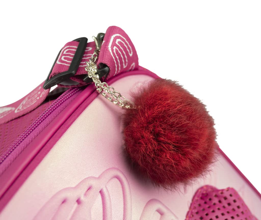 Edea Sac cube pour patins, couleur Fuchsia, combinaison de polyester dur doux et gaufré, multiples poches, fond riveté, poignées réglables