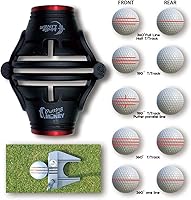 Vista 4 de 360-Degree Golf Ball Marker Alignment Tool Kit with 3-Color Pens and Gift Box.